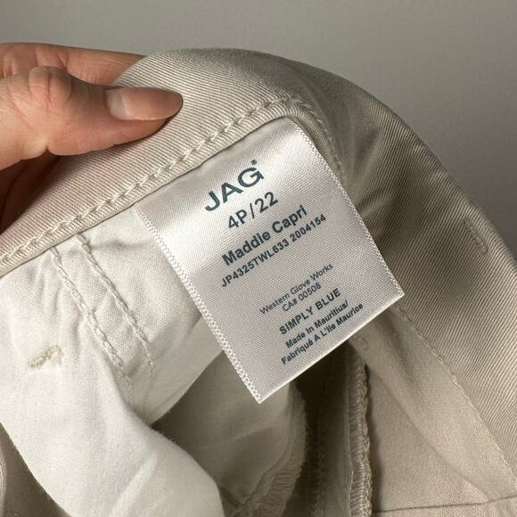 Jag Jeans The Maddie Capris Tan Cotton Pants Women's 4P - Picture 6 of 7